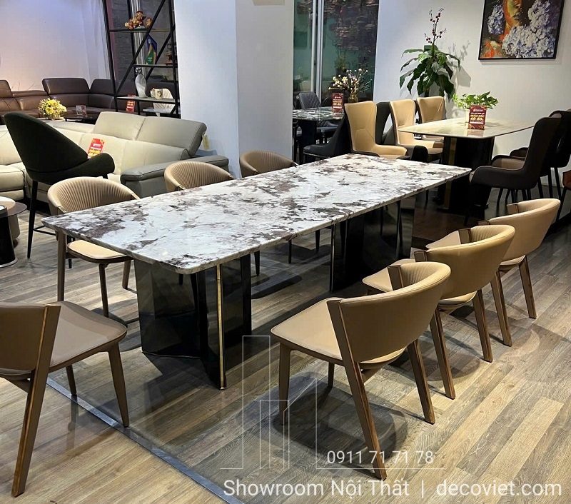 Bộ Bàn Ăn 8 Người Mặt Đá 2408S
