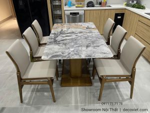 Bộ Bàn Ăn Gỗ 6 Ghế Hiện Đại 2847S