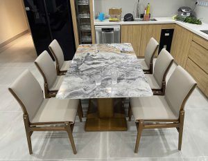 Bộ Bàn Ăn Gỗ 6 Ghế Hiện Đại 2847S