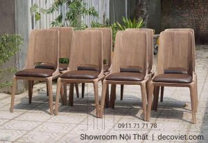 Bộ Bàn Ăn Gỗ Óc Chó Tự Nhiên 6 Ghế 2740S