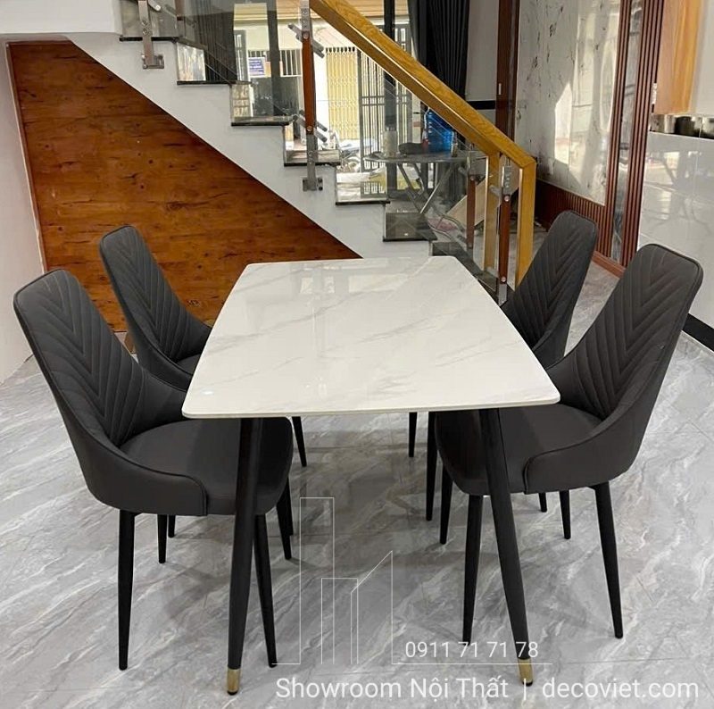 Bộ Bàn Ăn Mặt Đá 1m2 4 Ghế 2493S