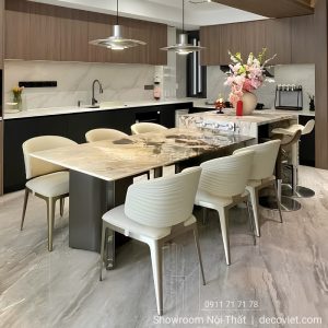 Bộ Bàn Ăn Mặt Đá 6 Ghế 3010S