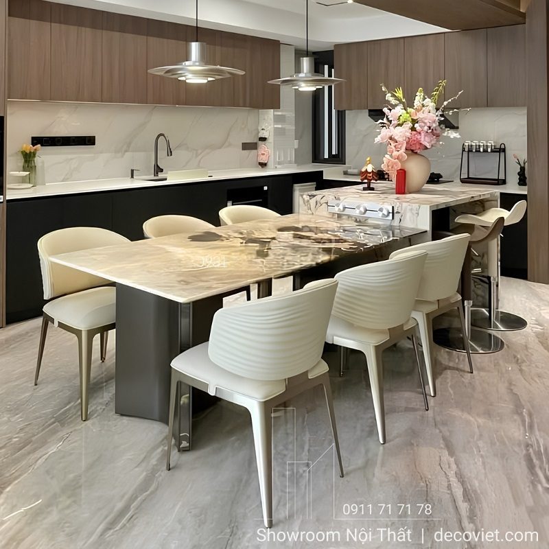 Bộ Bàn Ăn Mặt Đá 6 Ghế 3010S