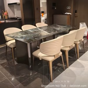 Bộ Bàn Ăn Mặt Đá 6 Ghế 3010S