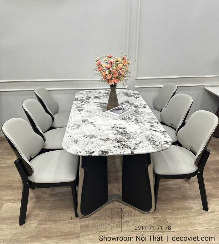 Bộ Bàn Ăn Mặt Đá 6 Người 2587S