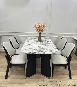 Bộ Bàn Ăn Mặt Đá 6 Người 2587S