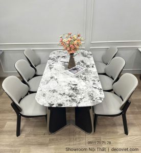 Bộ Bàn Ăn Mặt Đá 6 Người 2587S
