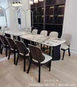 Bộ Bàn Ăn Mặt Đá 6 Người 2587S