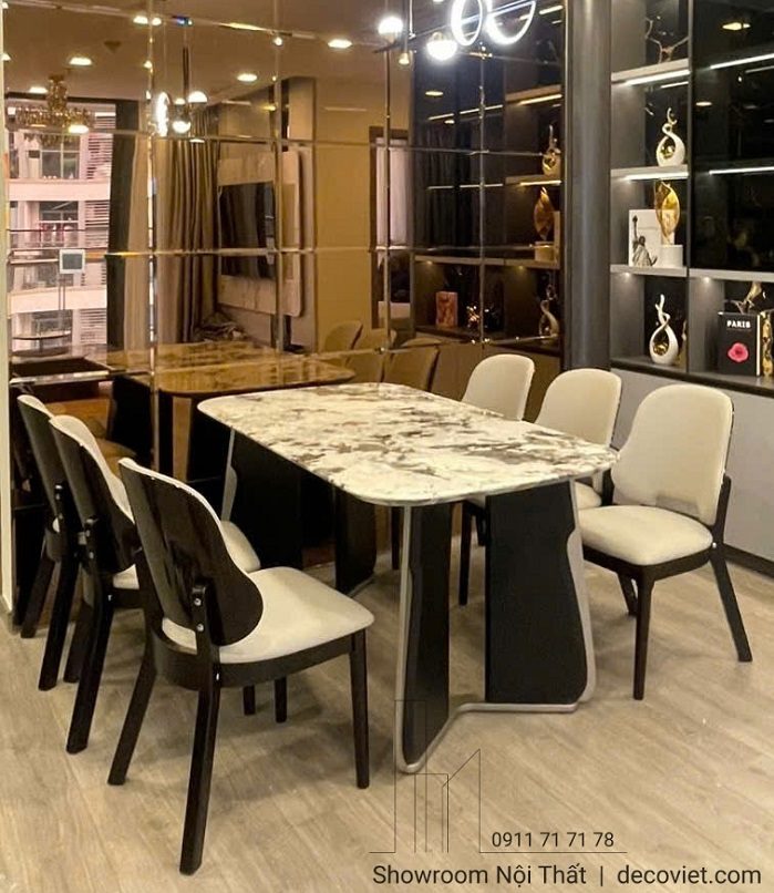 Bộ Bàn Ăn Mặt Đá 6 Người 2587S
