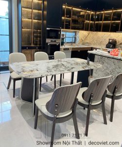 Bộ Bàn Ăn Mặt Đá 6 Người 2587S