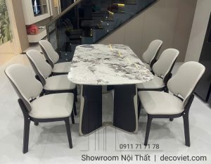 Bộ Bàn Ăn Mặt Đá 6 Người 2587S