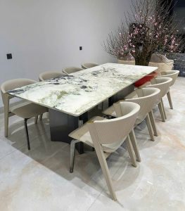 Bộ Bàn Ăn Mặt Đá 8 Ghế 2940S