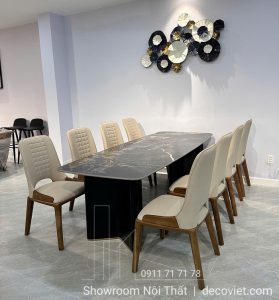 Bộ Bàn Ăn Mặt Đá Cao Cấp 8 Ghế 2524S