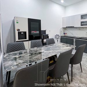 Bộ Bàn Ăn Mặt Đá Tự Nhiên 6 Ghế 2745S
