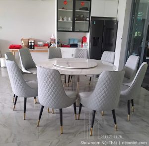 Bộ Bàn Ăn Tròn 10 Ghế 1m6 2857S