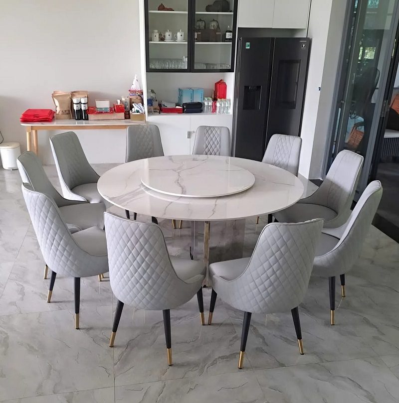 Bộ Bàn Ăn Tròn 10 Ghế 1m6 2857S