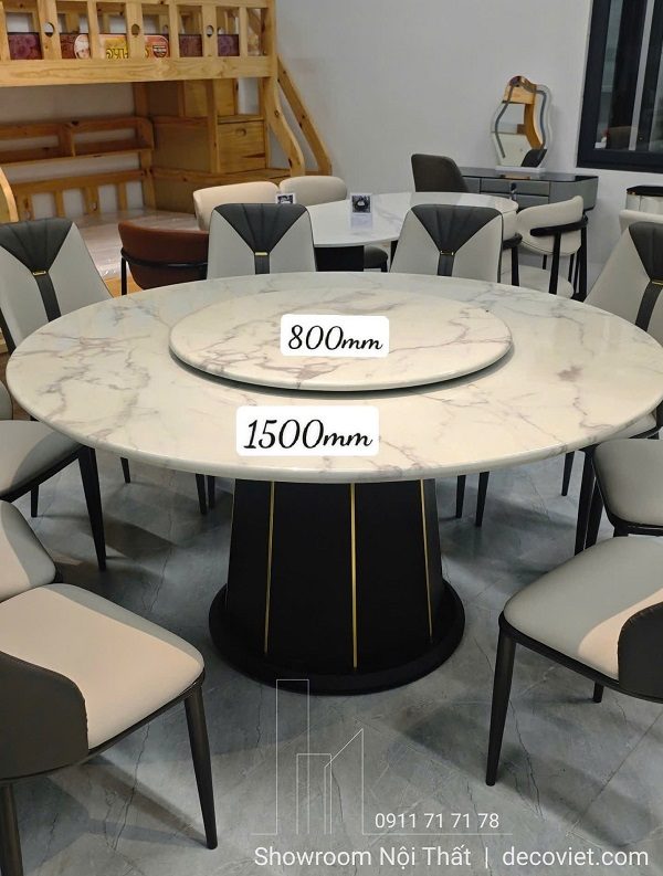 Bộ Bàn Ăn Tròn 10 Người Giá Rẻ 2852S