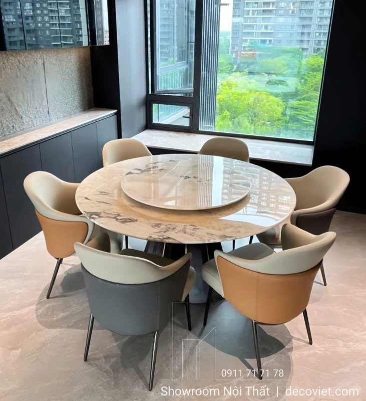 Bộ Bàn Ăn Tròn 6 Ghế 2757S
