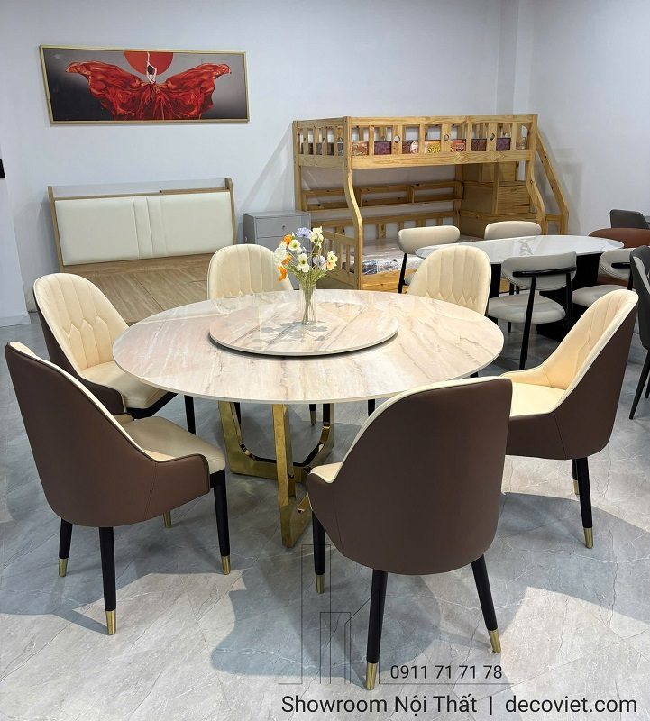 Bộ Bàn Ăn Tròn 6 Ghế 2807S