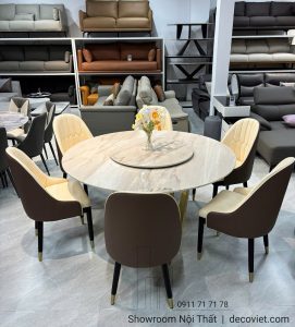 Bộ Bàn Ăn Tròn 6 Ghế 2807S