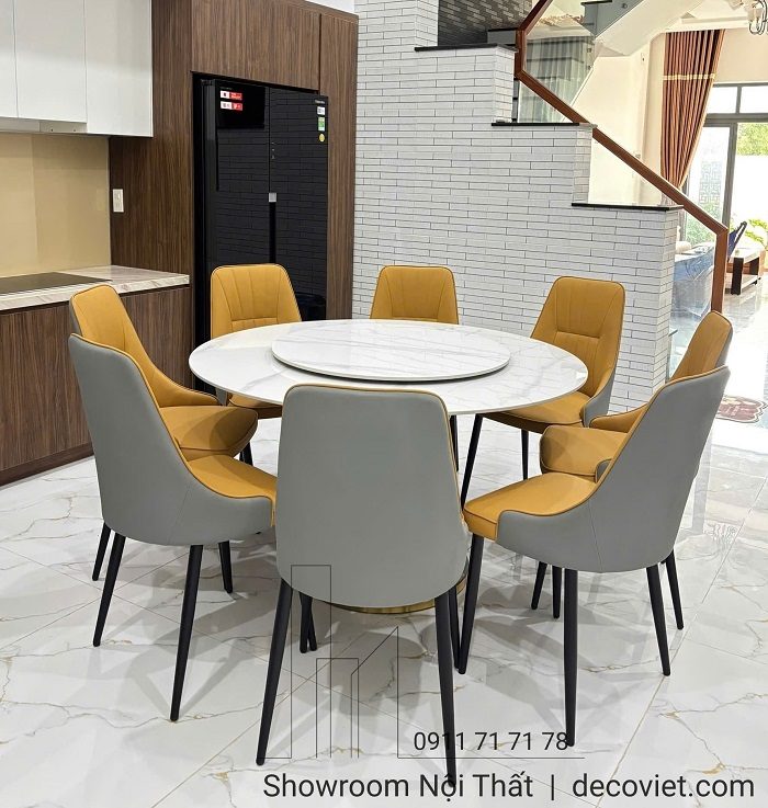 Bộ Bàn Ăn Tròn 8 Ghế Giá Rẻ 2693S