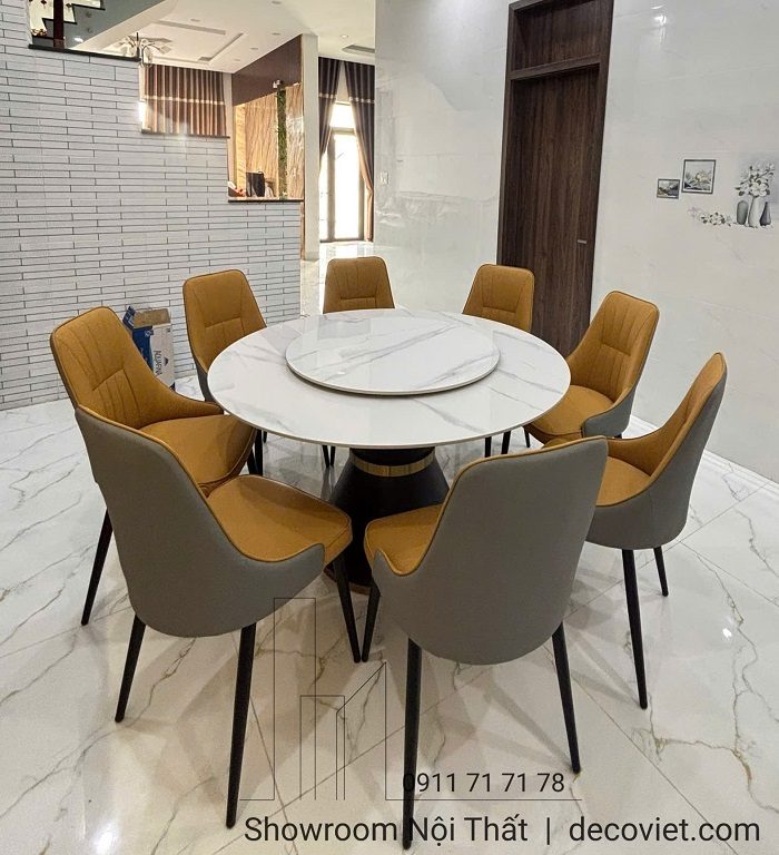 Bộ Bàn Ăn Tròn 8 Ghế Giá Rẻ 2693S