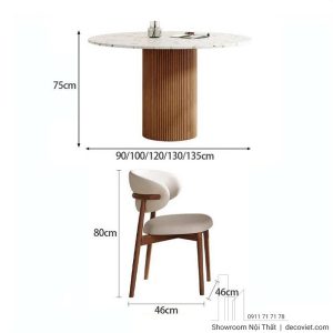Bộ Bàn Ăn Tròn Giá Rẻ 2937S