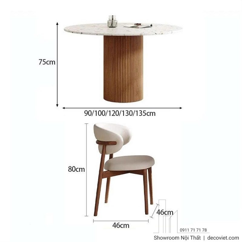 Bộ Bàn Ăn Tròn Giá Rẻ 2937S