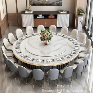 Bộ Bàn Ăn Tròn Xoay 20 Người 2768S