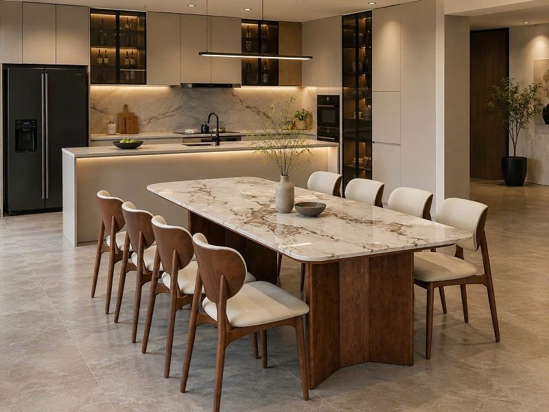 Bộ Bàn Ghế Ăn Gỗ 8 Người 3036S