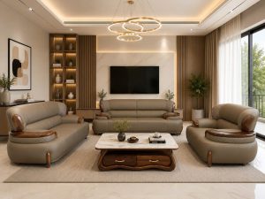 Bộ Ghế Sofa Gỗ Mun Cao Cấp 1154T