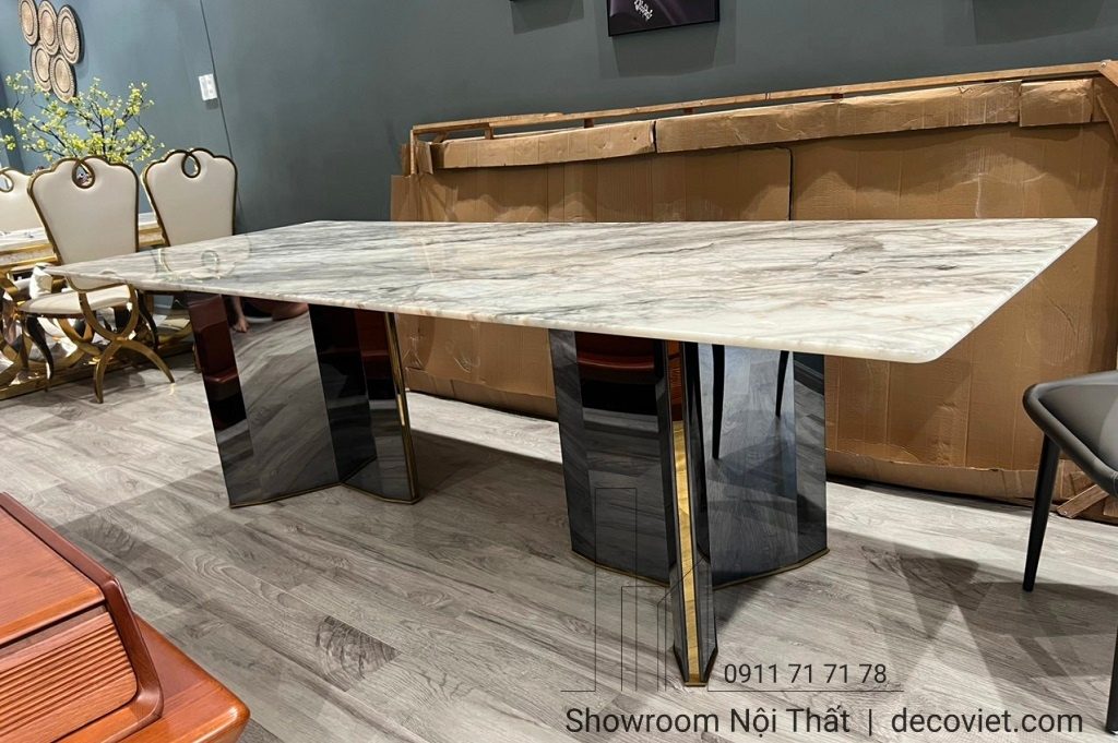 Bàn Ăn Mặt Đá Cẩm Thạch Nhập Khẩu Cao Cấp 1440S Cho Căn Bếp