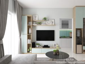 Căn Hộ The Krista Hút Mắt Với Màu Xanh Mint Tươi Trẻ