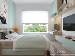 Căn Hộ The Krista Hút Mắt Với Màu Xanh Mint Tươi Trẻ