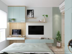 Căn Hộ The Krista Hút Mắt Với Màu Xanh Mint Tươi Trẻ