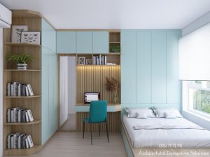 Căn Hộ The Krista Hút Mắt Với Màu Xanh Mint Tươi Trẻ