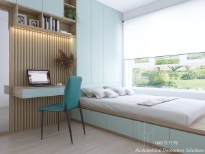 Căn Hộ The Krista Hút Mắt Với Màu Xanh Mint Tươi Trẻ