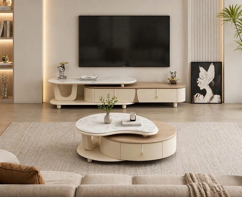 Combo Kệ Tivi Bàn Trà Đẹp 112T