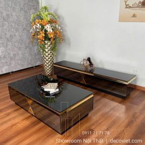 Combo Kệ Tivi Bàn Trà Mặt Kính 61T