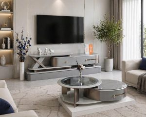 Combo Kệ Tivi Bàn Trà Nhập Khẩu 119T