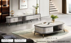 Combo Kệ Tivi Bàn Trà Nhập Khẩu 85T