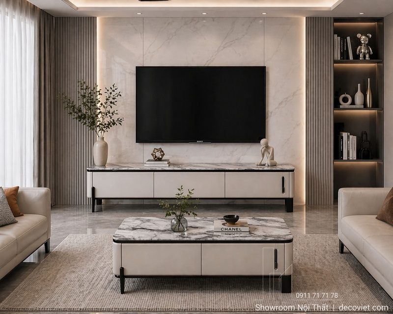 Combo Kệ Tivi Mặt Đá 114T
