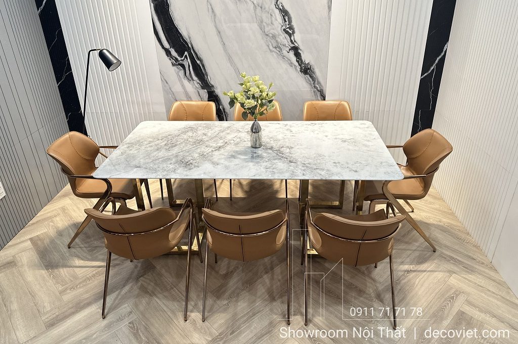 Bàn Ăn Mặt Đá Cẩm Thạch 8 Người 2725S