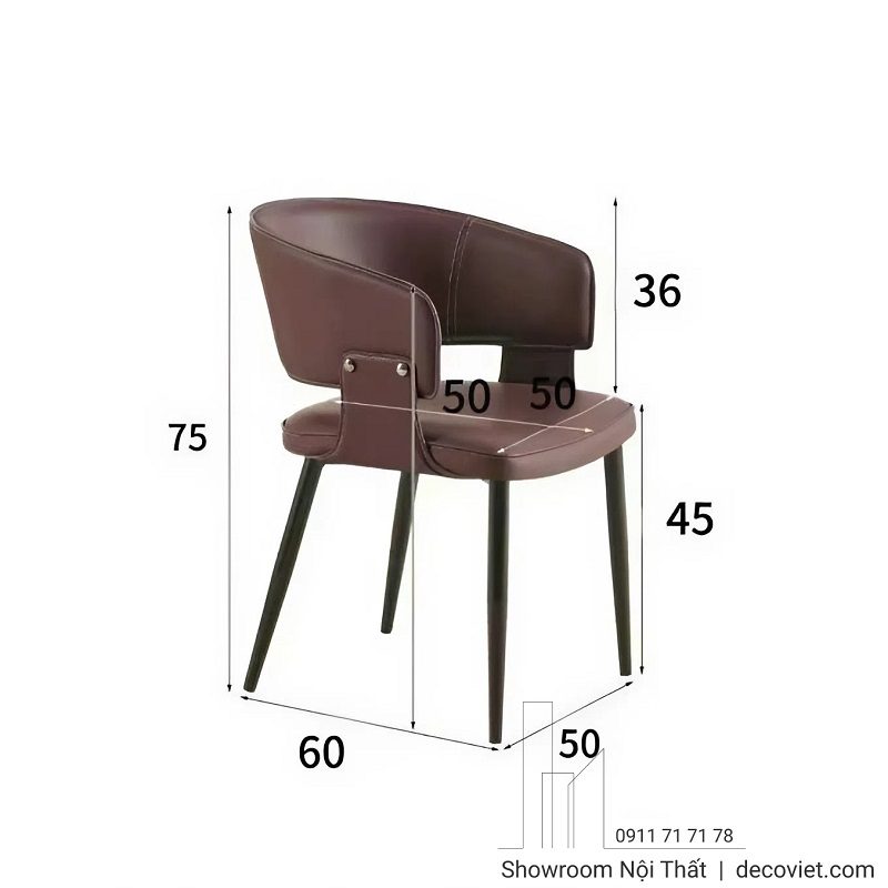 Ghế Ăn Bọc Da Hiện Đại 581S