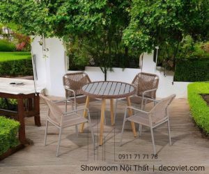 Ghế Cafe Ngoài Trời Giả Gỗ 206T