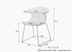 Ghế Cafe Nhựa Chân Thép 226T