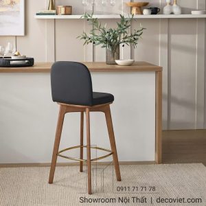 Ghế Quầy Bar Chân Gỗ 255T