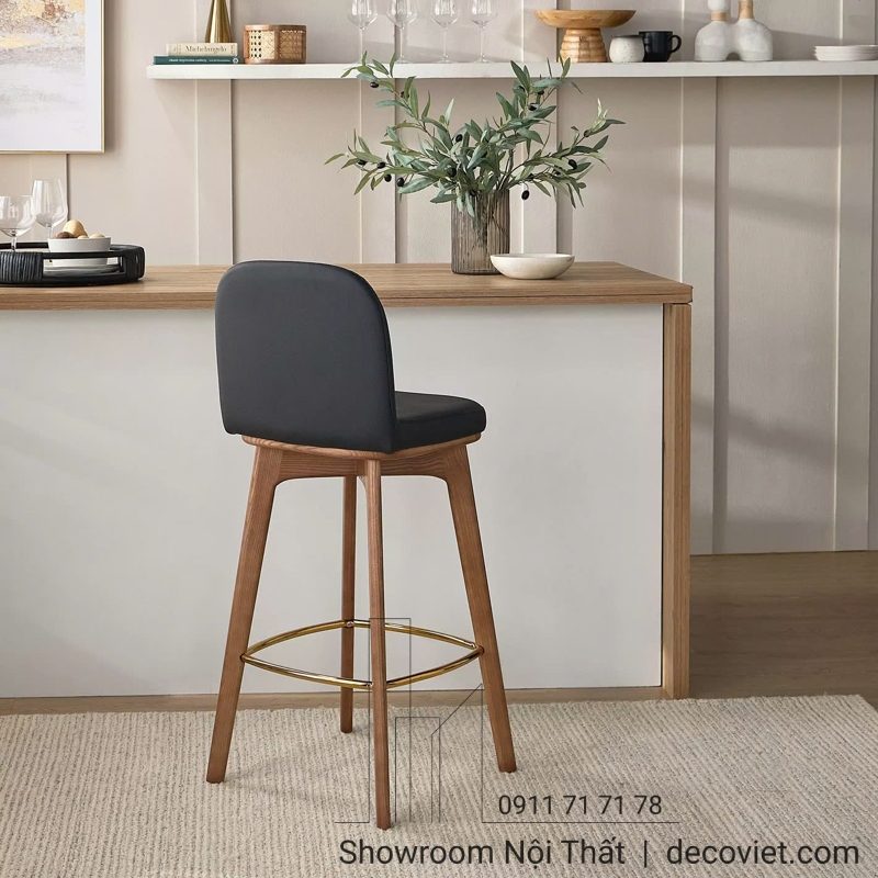 Ghế Quầy Bar Chân Gỗ 255T