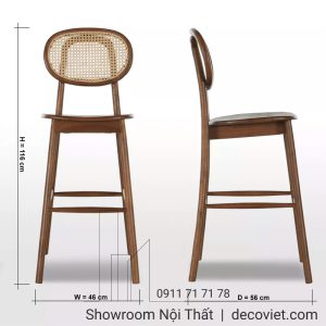 Ghế Quầy Bar Gỗ 250T