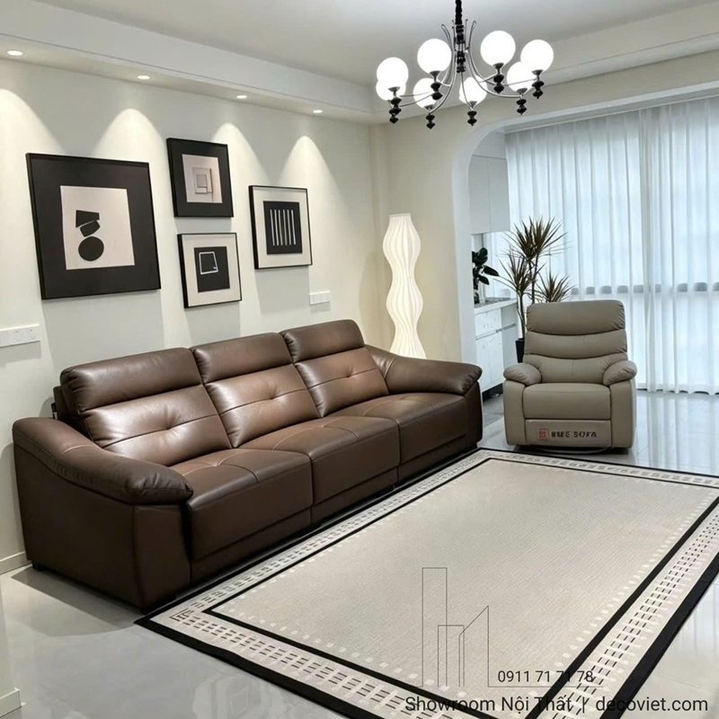 Ghế Sofa Băng Bọc Da Đẹp 1193T